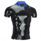 Mobile Preview: Latex Shirt COLLEGE Latex Laser Line schwarz blau